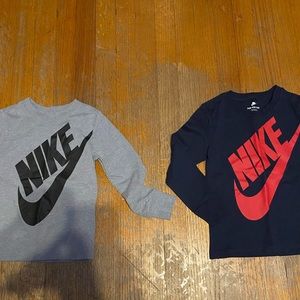 2 Nike long sleeve shirts. Boy size 4t